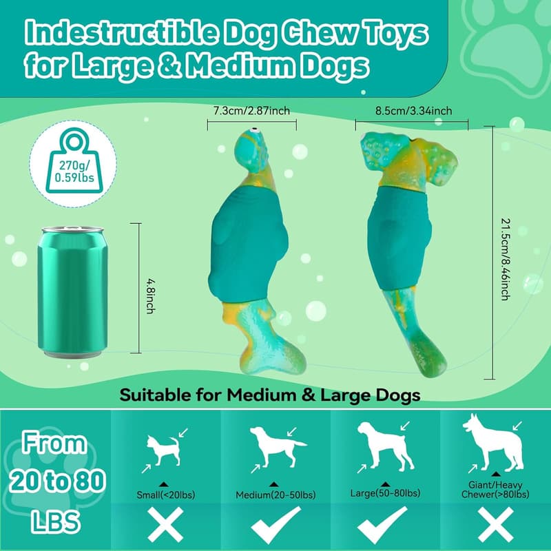 Indestructible Interactive Dog Chew Toys for Aggressive Chewers