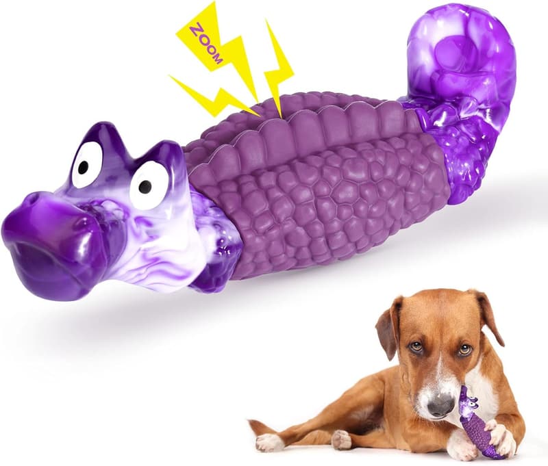 Indestructible Bacon-Flavored Dog Chew Toy for Aggressive Chewers