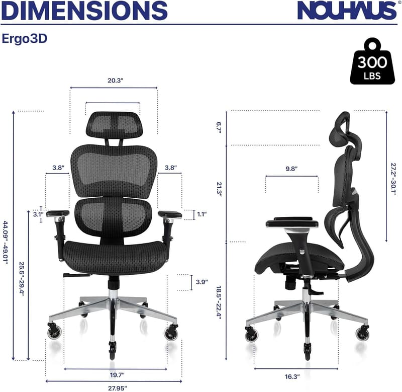 Ergonomic Mesh Office Chair with Lumbar Support and Adjustable Features
