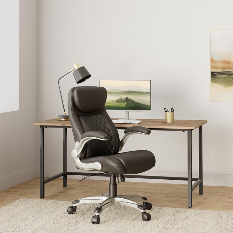 Ergonomic Office Chair with Adjustable Lumbar Support - Black