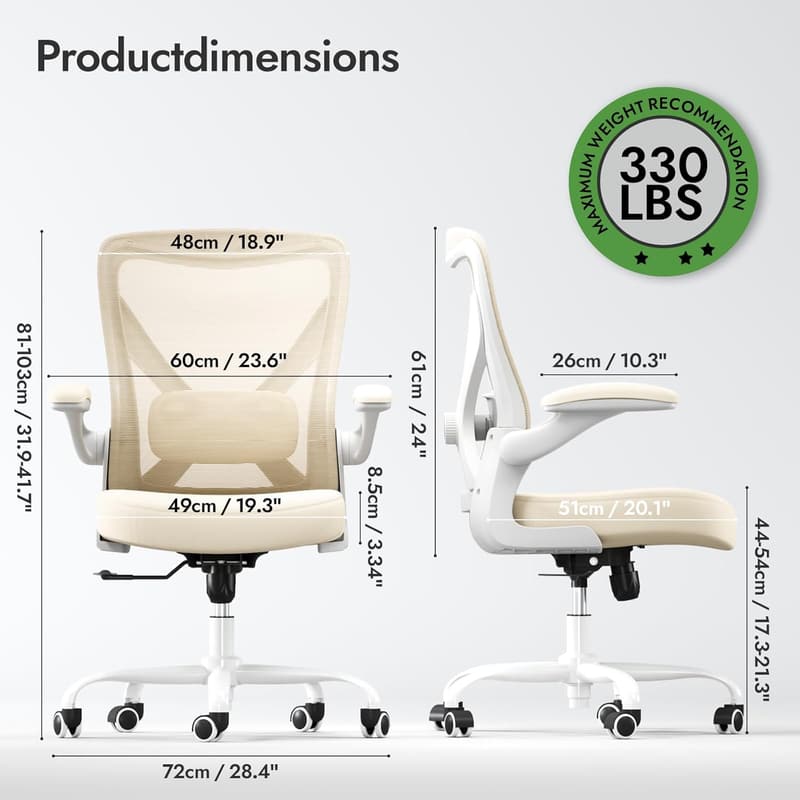Ergonomic Office Chair with Lumbar Support for Long Hours