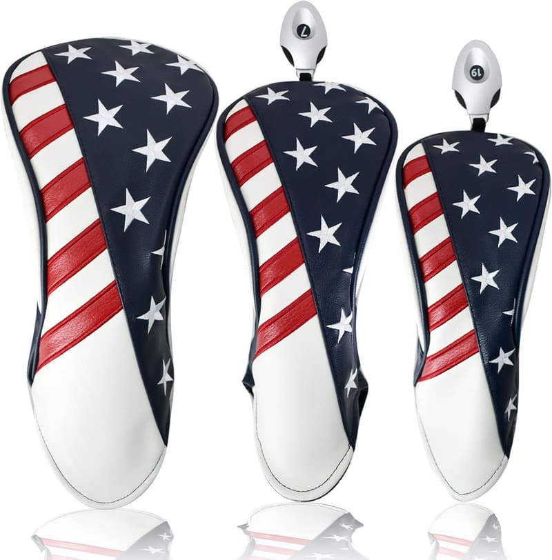 Golf Club Headcovers Set for Fairway & Driver with Tags