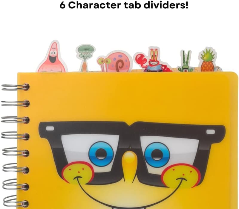 SpongeBob SquarePants Spiral Notebook - 144 Lined Pages, 8x7