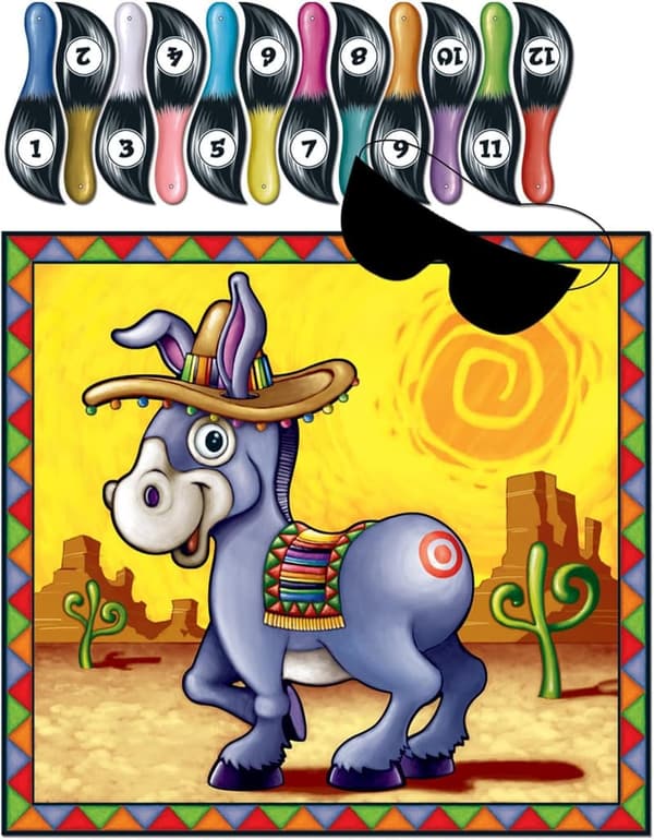 Donkey Game Party Accessory with Mask & 12 Tails