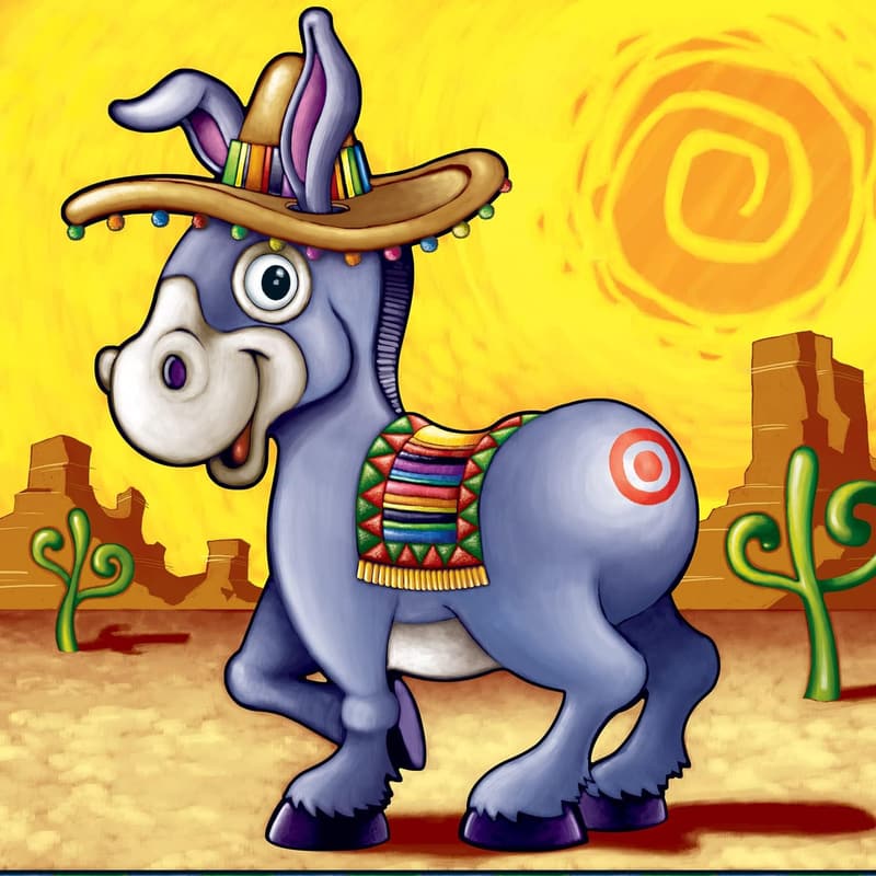 Donkey Game Party Accessory with Mask & 12 Tails