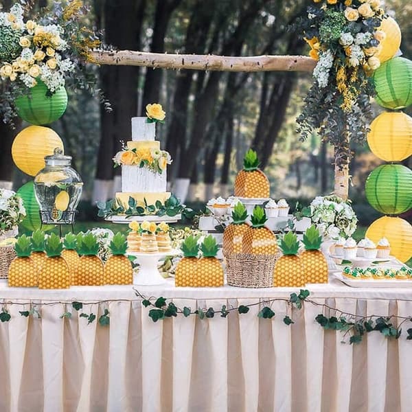 Hawaiian Tropical Party Pineapple Favor Boxes - 36pcs