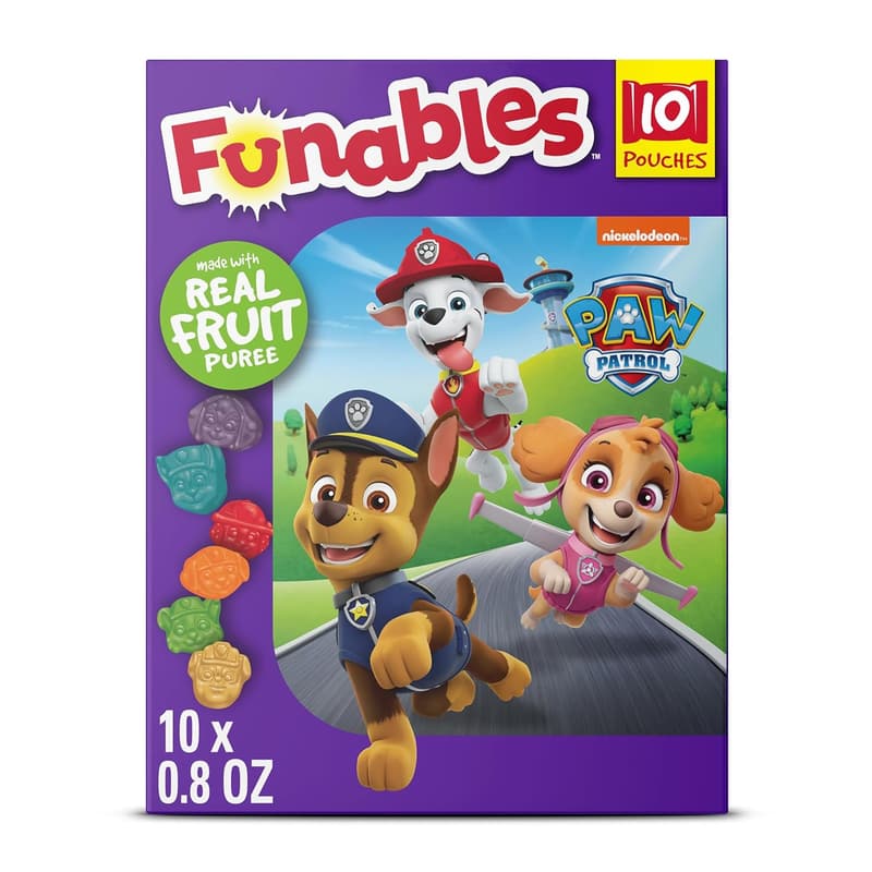 PAW Patrol Fruity Snacks, Assorted Flavors, 10 ct