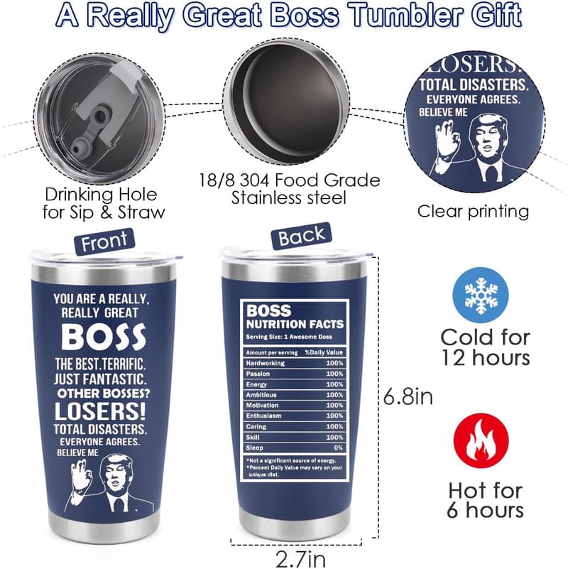 Boss Day Funny Coffee Mug - 20 oz Gift for Bosses
