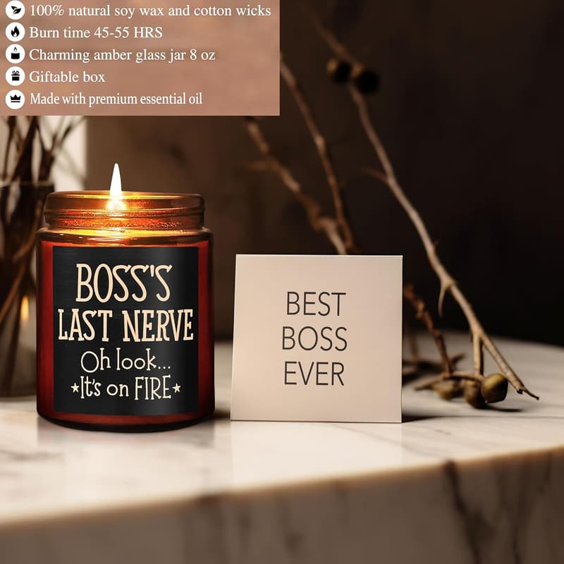 Funny Relaxing Soy Wax Candle for Boss - Mother's Day Gift
