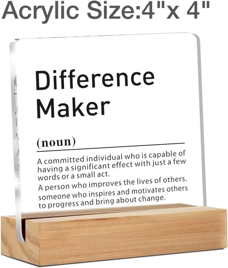 Teacher Appreciation Acrylic Desk Sign - 4x4 Inches