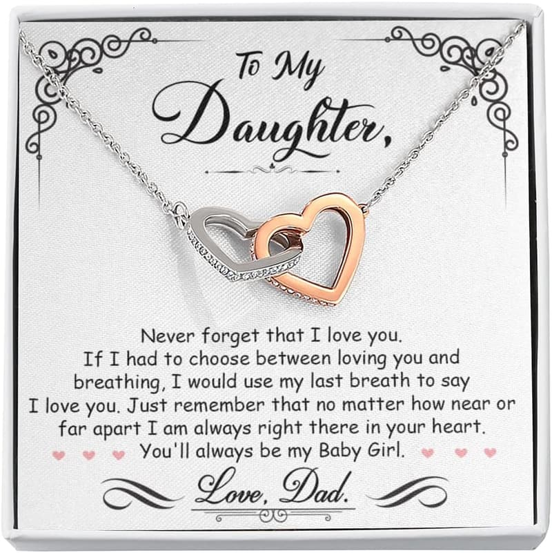 Daughter Necklace with Heartfelt Message | Cubic Zirconia Gift
