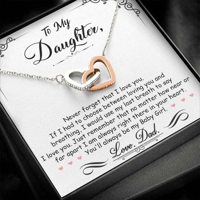 Daughter Necklace with Heartfelt Message | Cubic Zirconia Gift