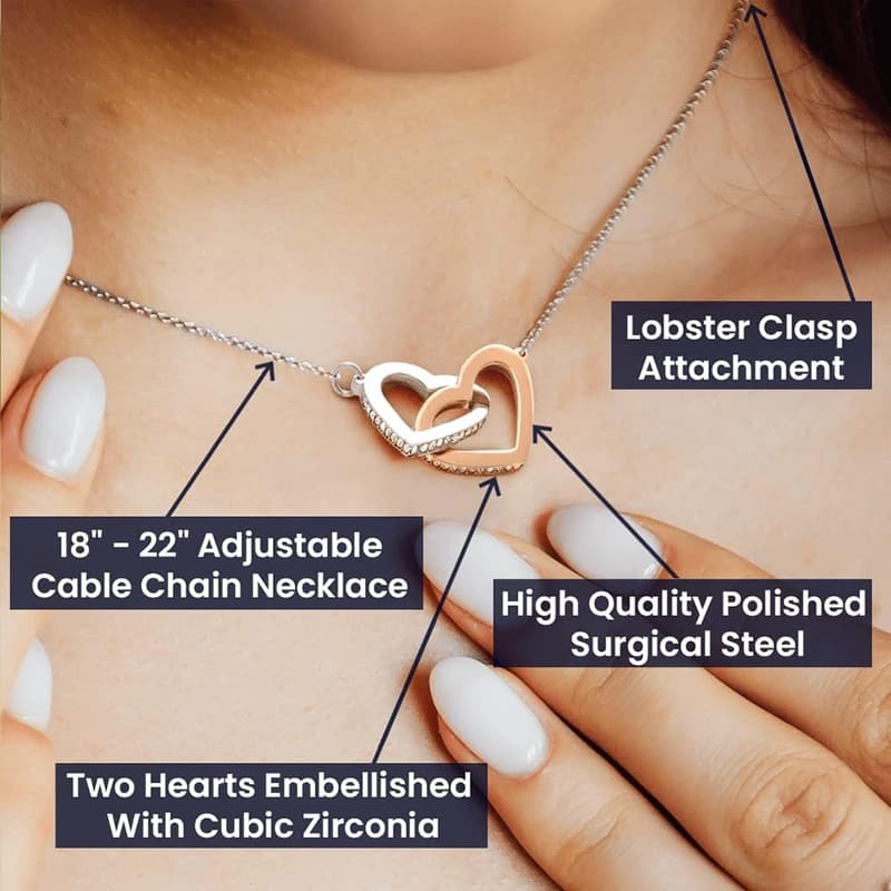 Daughter Necklace with Heartfelt Message | Cubic Zirconia Gift