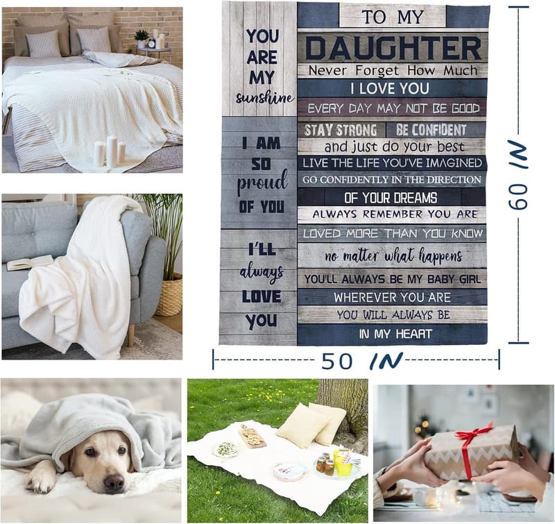 Birthday Graduation Blanket for Daughter - 60