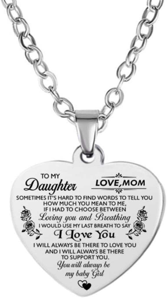 Heart Pendant Necklace for Daughter and Son - Christmas Gifts