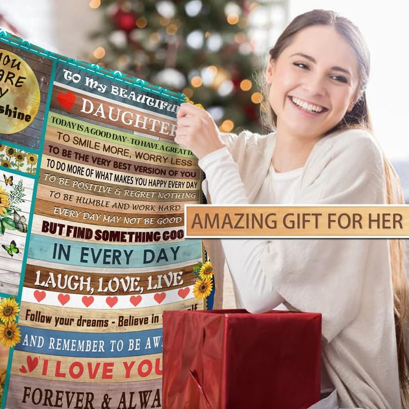 Gifts for Daughter: Mom's Personalized Blanket 50