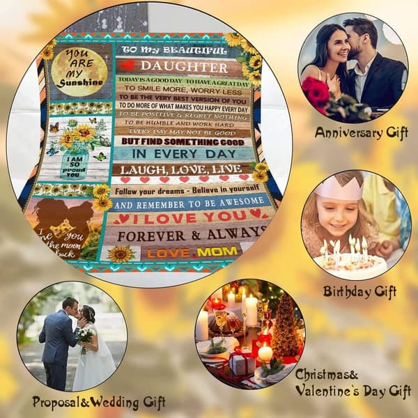 Gifts for Daughter: Mom's Personalized Blanket 50