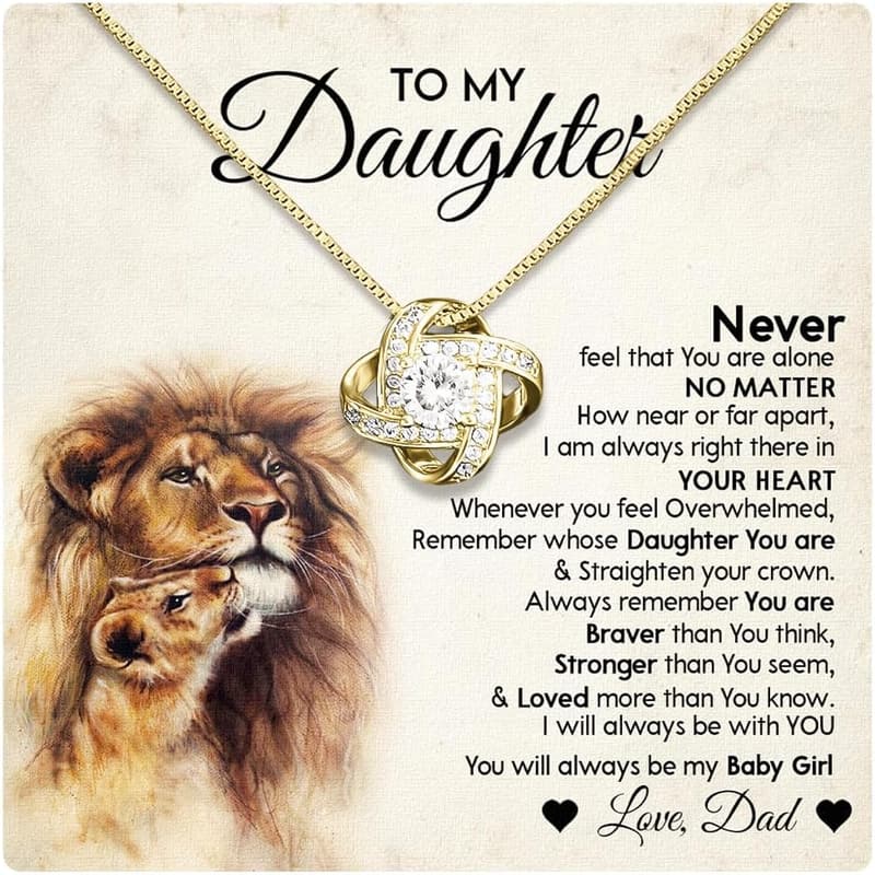 Gold Necklace for Daughter from Dad - Graduation & Birthday Gift
