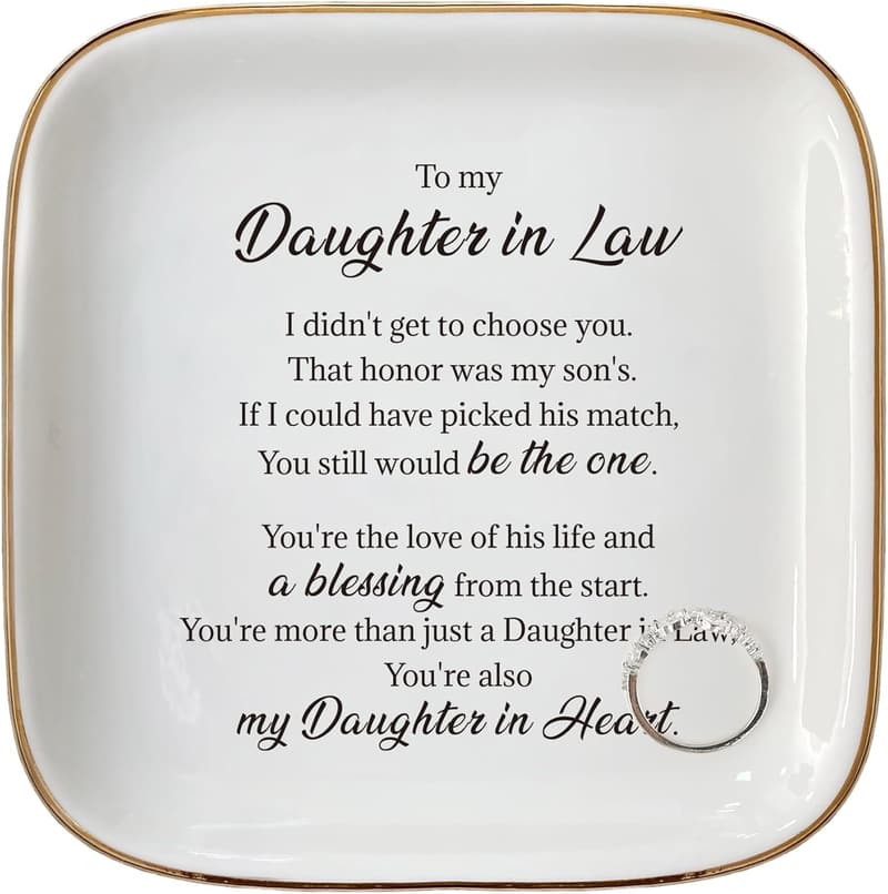 Birthday Gift Ring Dish Jewelry Tray for Mom & Friends