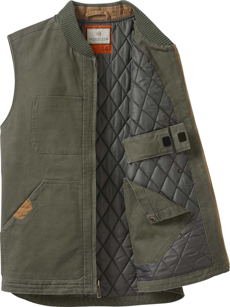 Men's Canvas Cross Trail Vest by Legendary Whitetails
