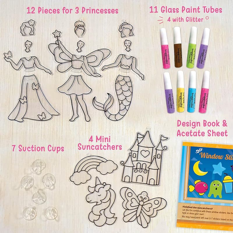 Princess Suncatcher Kit | Arts & Crafts for Girls Ages 6-12