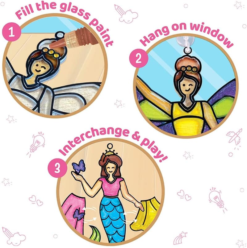 Princess Suncatcher Kit | Arts & Crafts for Girls Ages 6-12