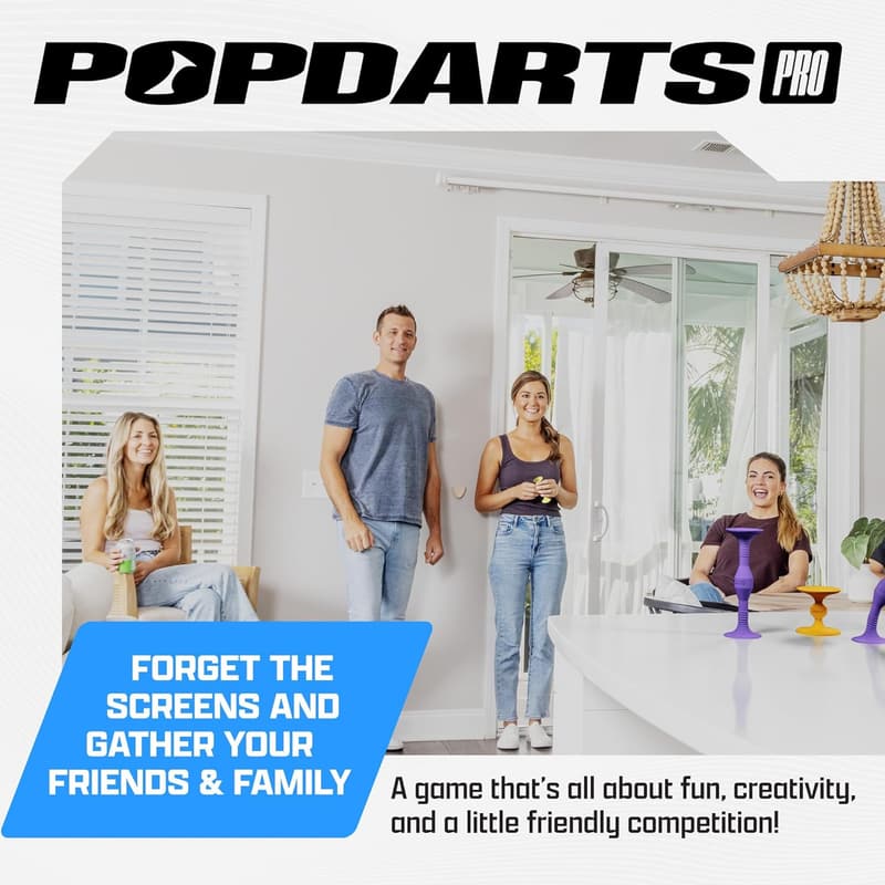 Popdarts Pro Pack Suction Cup Game Set - Indoor/Outdoor Fun