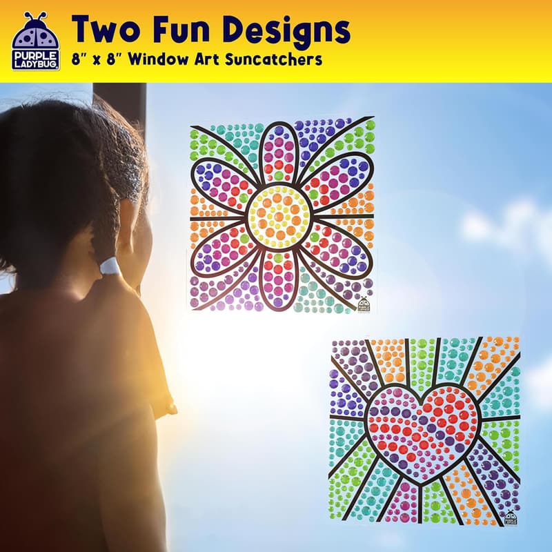 Birthday Suncatcher Art Kit for Kids Ages 6-10