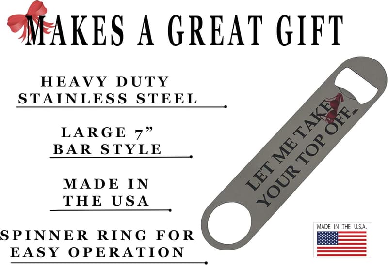 Heavy Duty Tactical Bottle Opener for Men - Funny Gift
