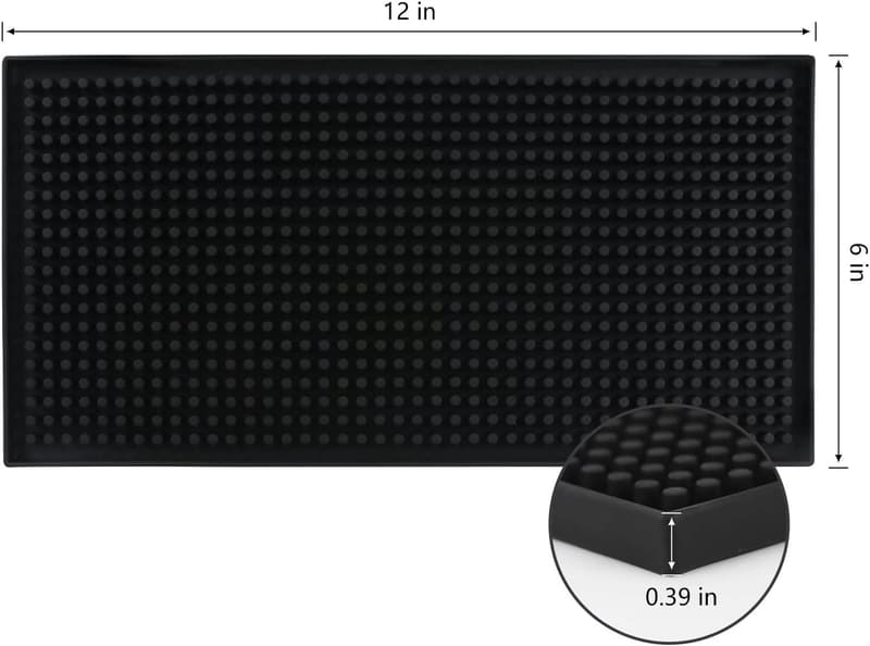 Black PVC Bar Mat - 6