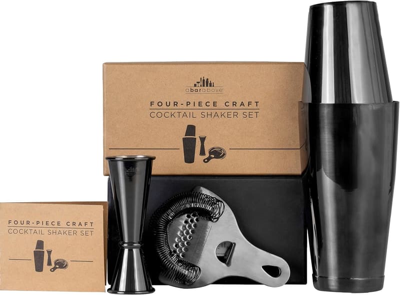 Premium 4-Piece Cocktail Shaker Set for Home Bar