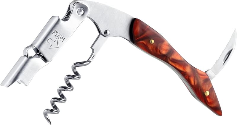 Corkscrew Wine Opener with Gift Box, Brown Resin