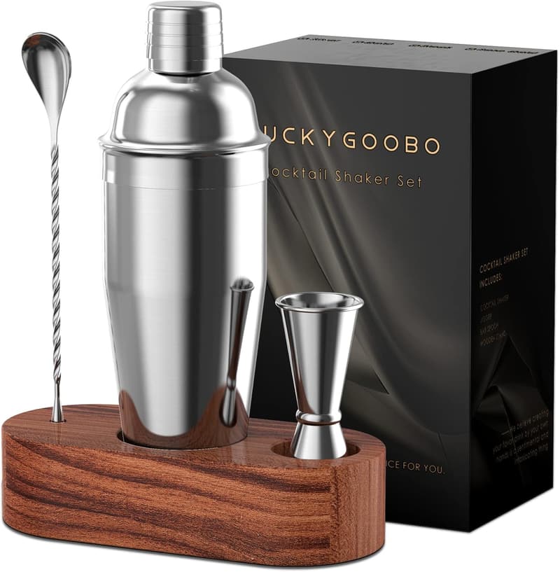 Cocktail Shaker Set - 24 oz Stainless Steel Bartender Kit