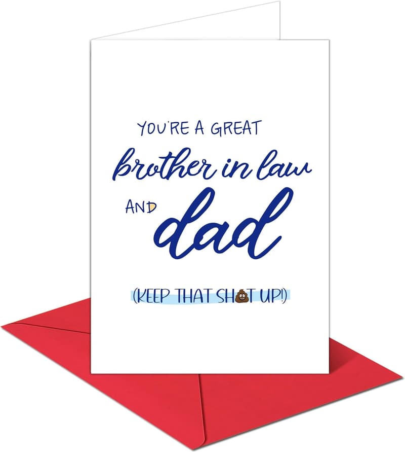 Funny Father's Day Card for Brother-in-Law with Envelope