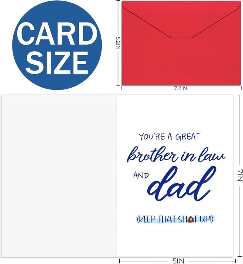 Funny Father's Day Card for Brother-in-Law with Envelope
