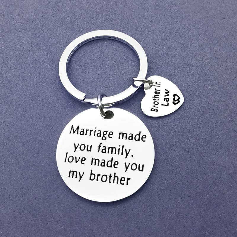 Brother-in-Law Keychain - Wedding Gift for Family Love
