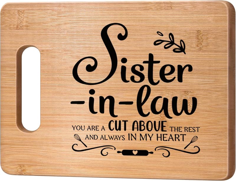 Engraved Bamboo Cutting Board for Sister-in-Law's Birthday