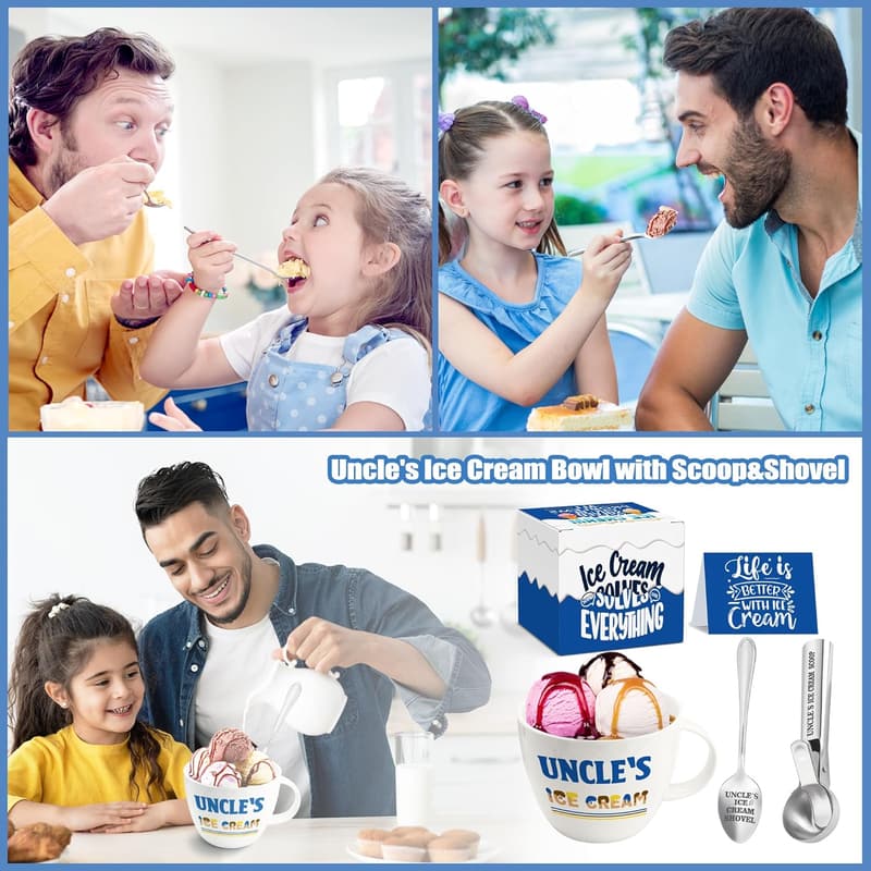 Uncle's Ice Cream Scoop Set - Perfect Gift for Father's Day