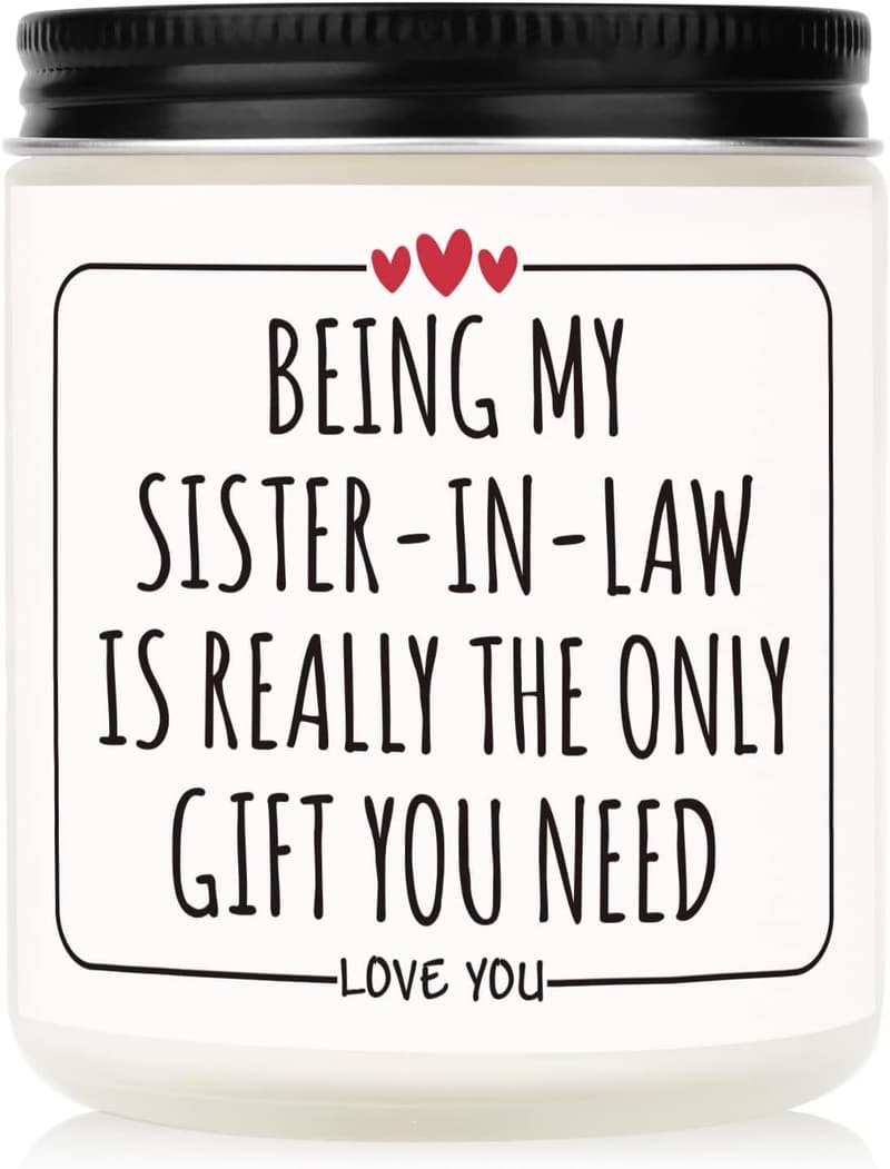 Birthday Scented Candle Gift for Sister-in-Law, Soy Wax
