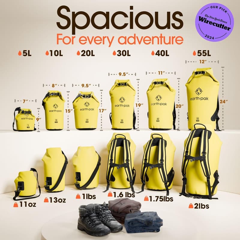 Waterproof Dry Bag Backpack with Phone Case for Kayaking