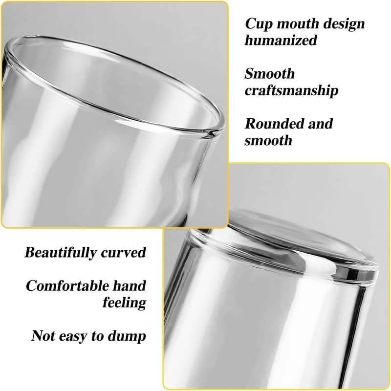 Classic British Pint Glasses Set of 6 - 20 oz, Stackable & Dishwasher Safe