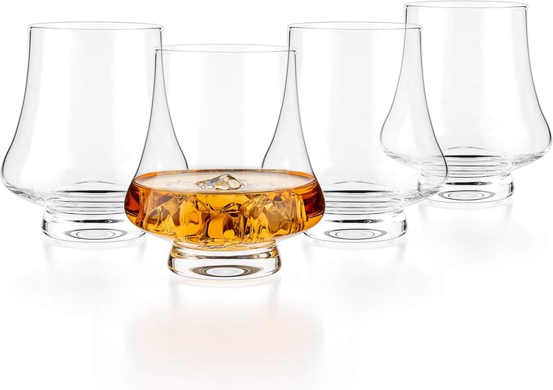 Handcrafted Crystal Whisky Snifter Set of 4 - 9oz