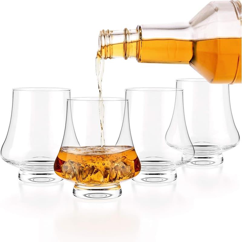 Handcrafted Crystal Whisky Snifter Set of 4 - 9oz