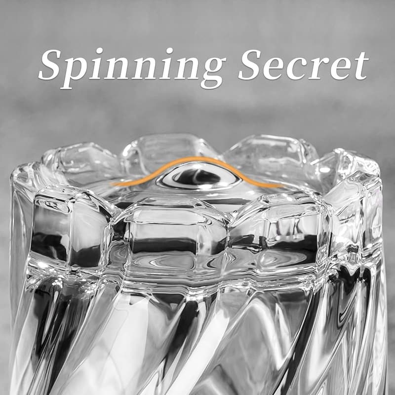 Spinning Whiskey Glasses Set of 2 for Men’s Gifts
