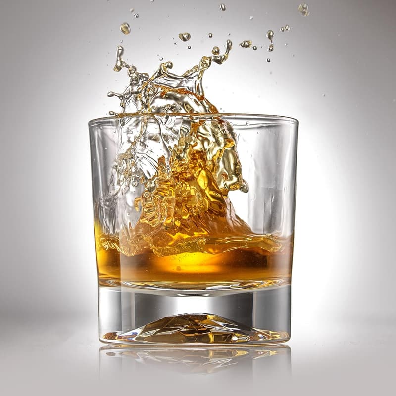 Set of 4 Crystal Old Fashioned Whiskey Glasses - 10oz