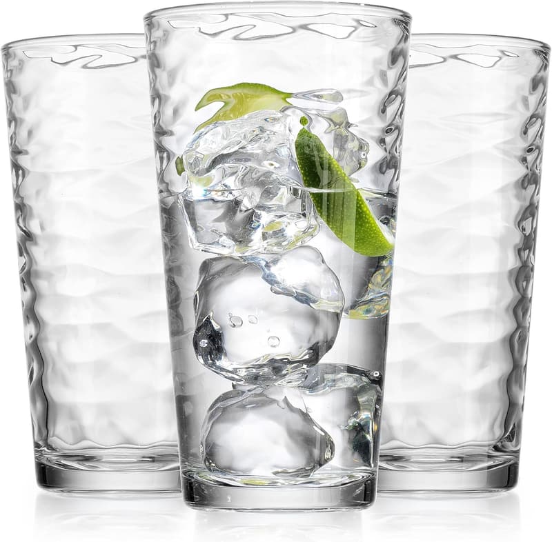 17 oz Highball Glass Set of 10 - Premium Dishwasher Safe Drinkware
