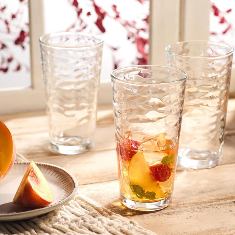 17 oz Highball Glass Set of 10 - Premium Dishwasher Safe Drinkware