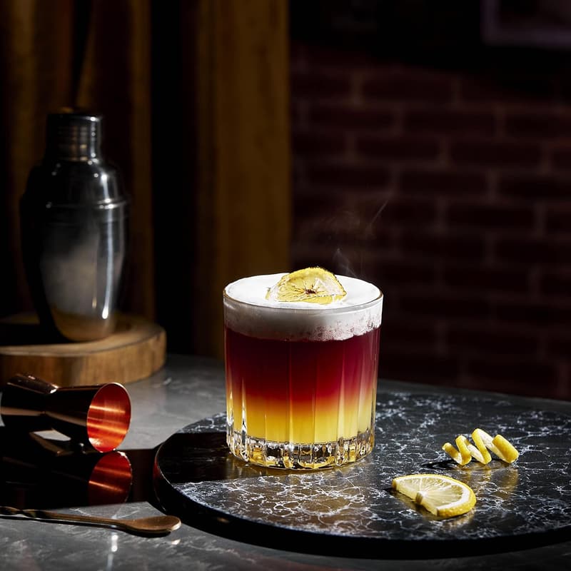 Old Fashioned Whiskey Glass Set of 6 - 12oz Tumblers for Cocktails