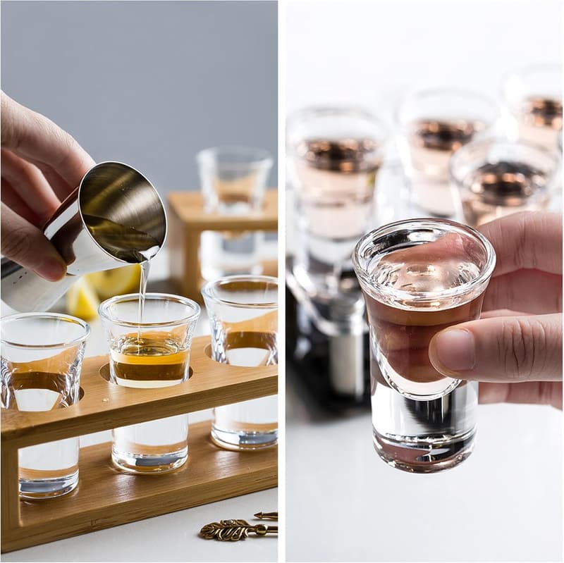12-Piece Clear Plastic Shot Glass Set for Tequila & Cocktails