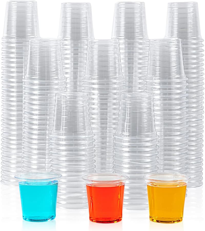 500-Pack 1 oz Clear Disposable Shot Glasses for Parties
